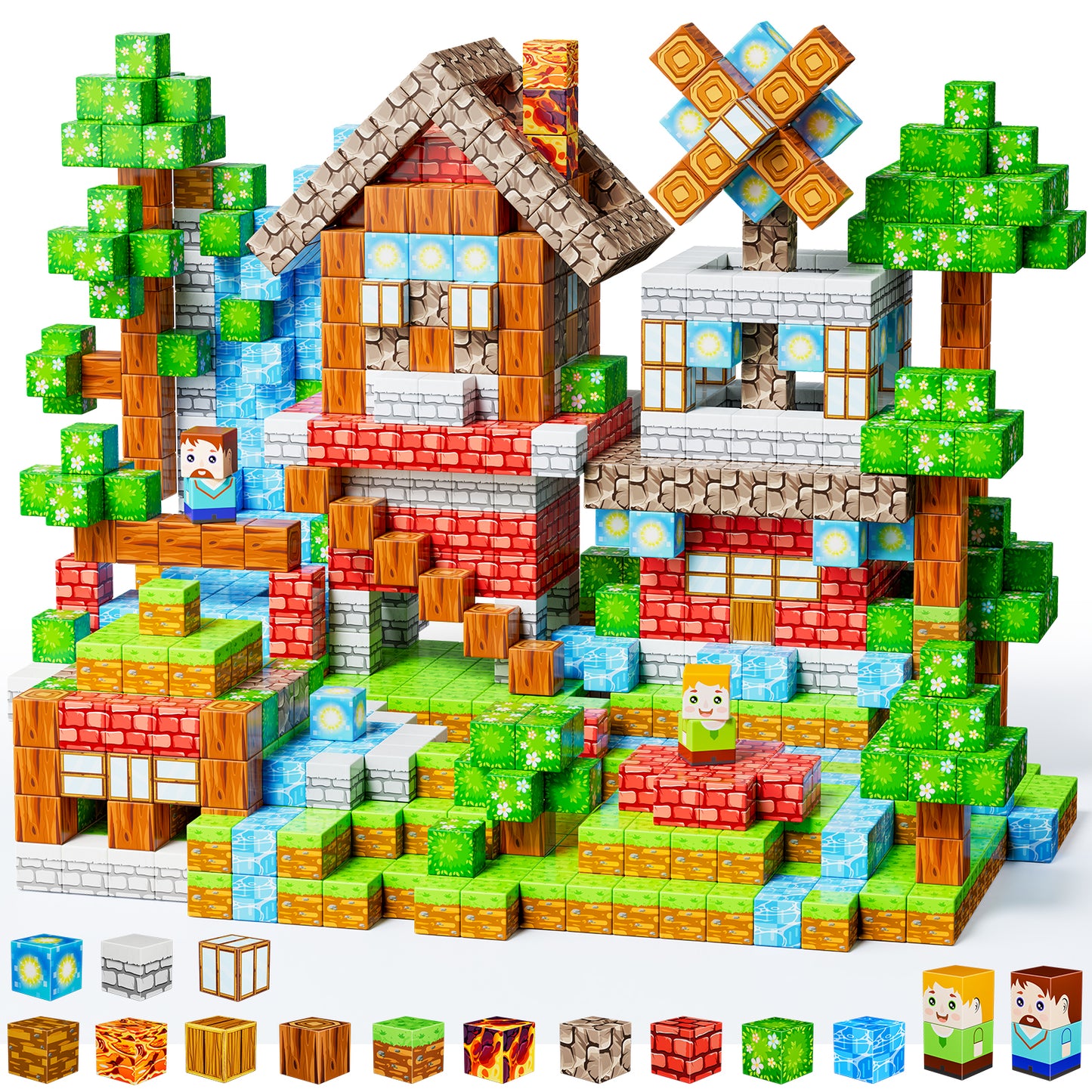 150PCS Magnetic Blocks, Building Cubes for Kids 3-12, Sensory Construction Toy for Boys Girls