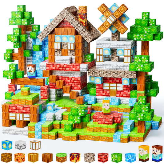 150PCS Magnetic Blocks, Building Cubes for Kids 3-12, Sensory Construction Toy for Boys Girls