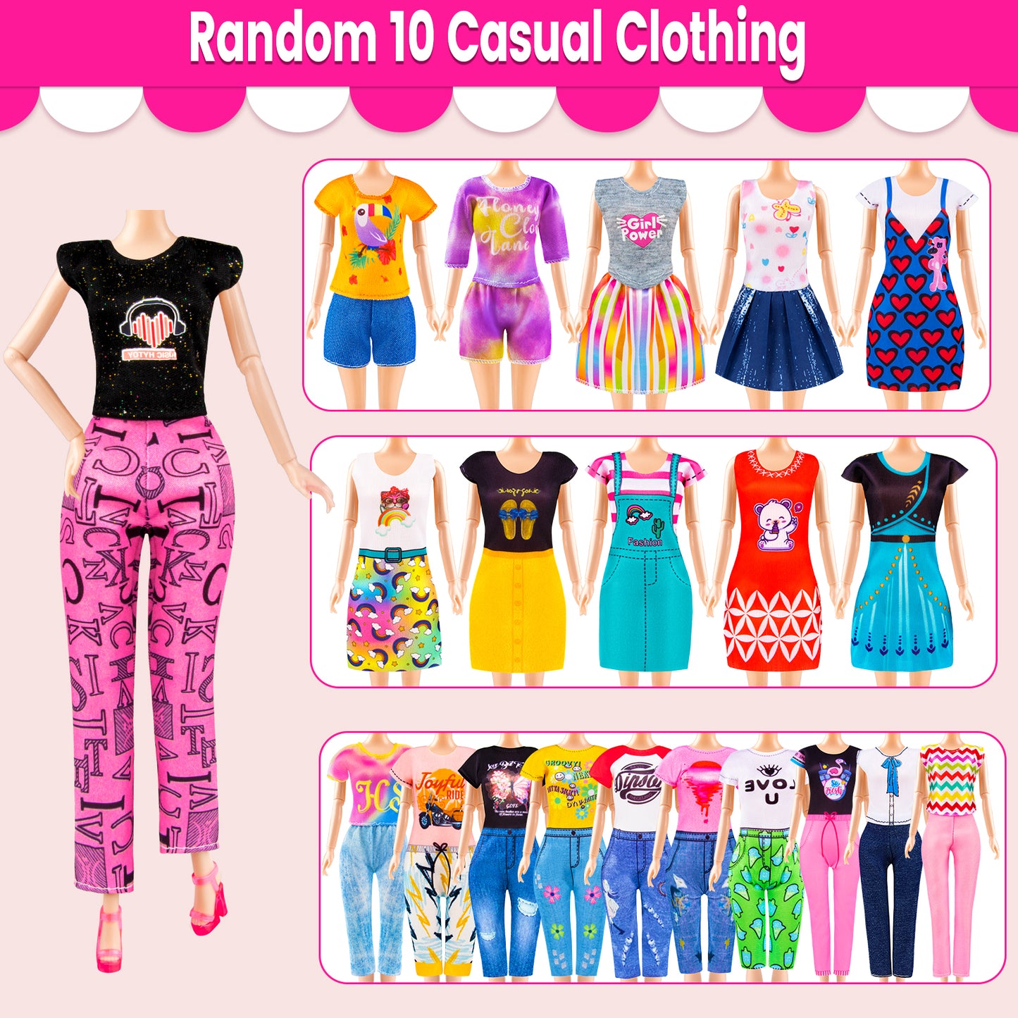 137Pcs Doll Closet for 11.5" Dolls, Clothes & Accessories, Gift for Girls Kids Toddlers