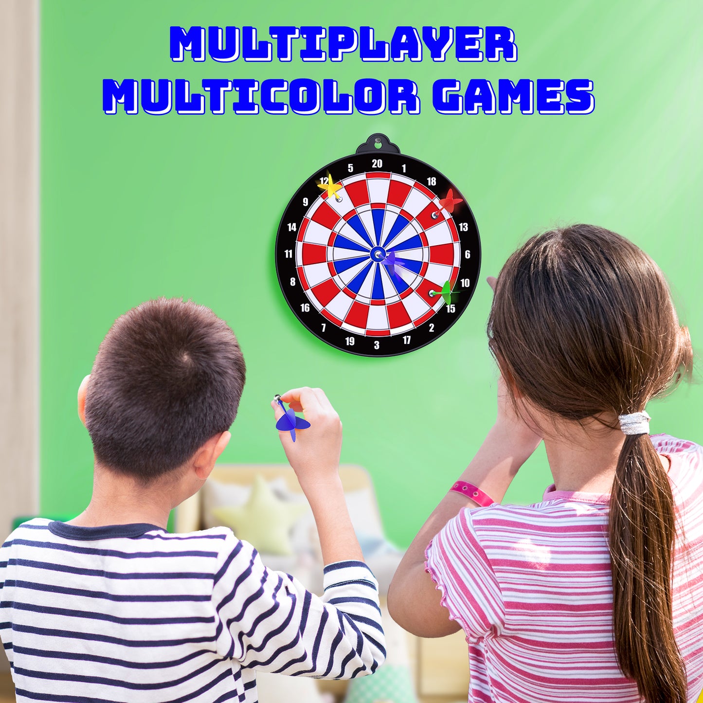 Magnetic Dart Board - 12pcs Magnetic Darts - Excellent Indoor Game and Party Games - Gifts for 5 6 7 8 9 10 11 12 Year Old Boy Kids