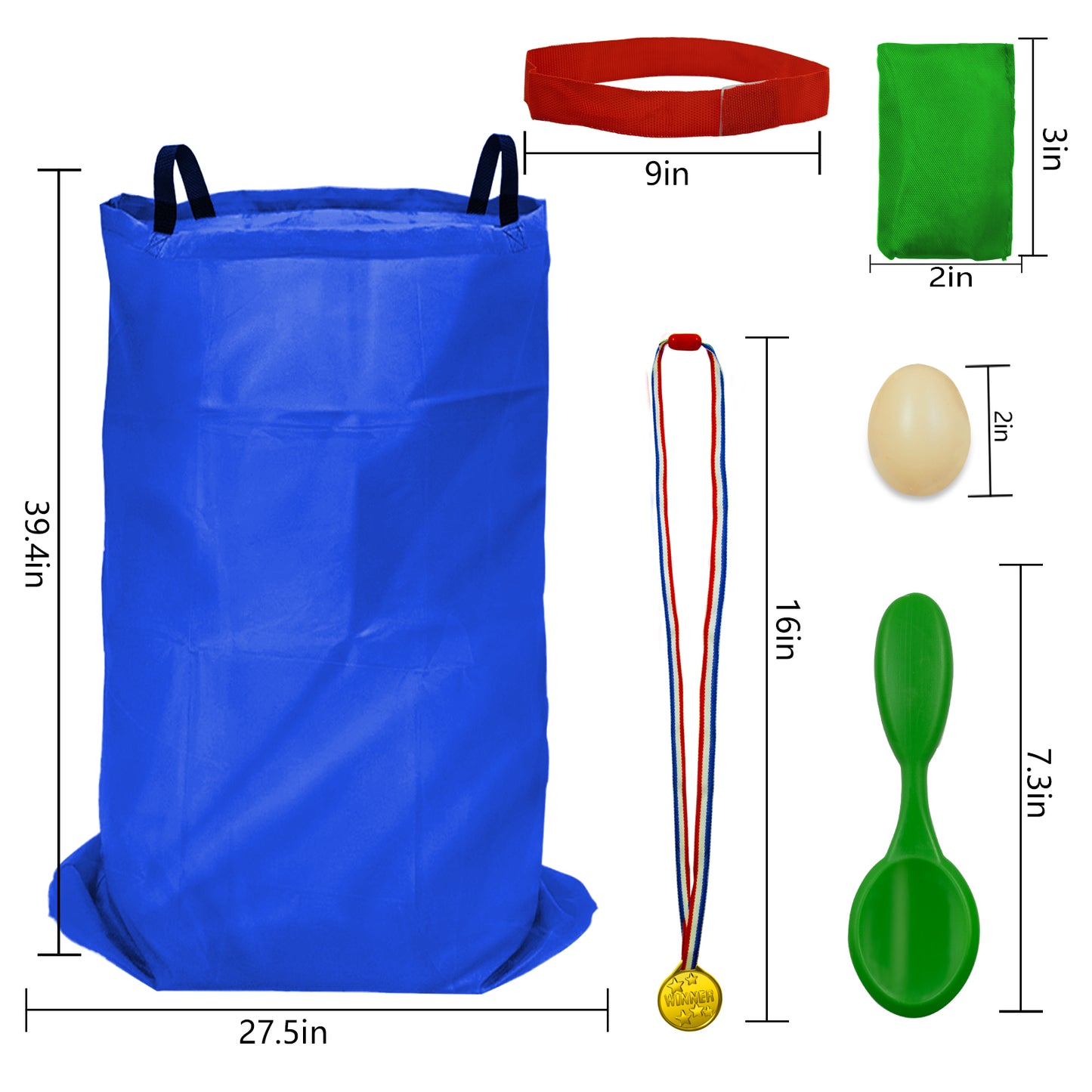 Potato Sack Race Bags, Egg Spoon Race, 3 Legged Races Bands,Bean bag Race， 32PCS Outdoor Games Sets for Birthday Party Field Day Family Reunion Carnival, Kids Adults Outside Yard Lawn Easter Game