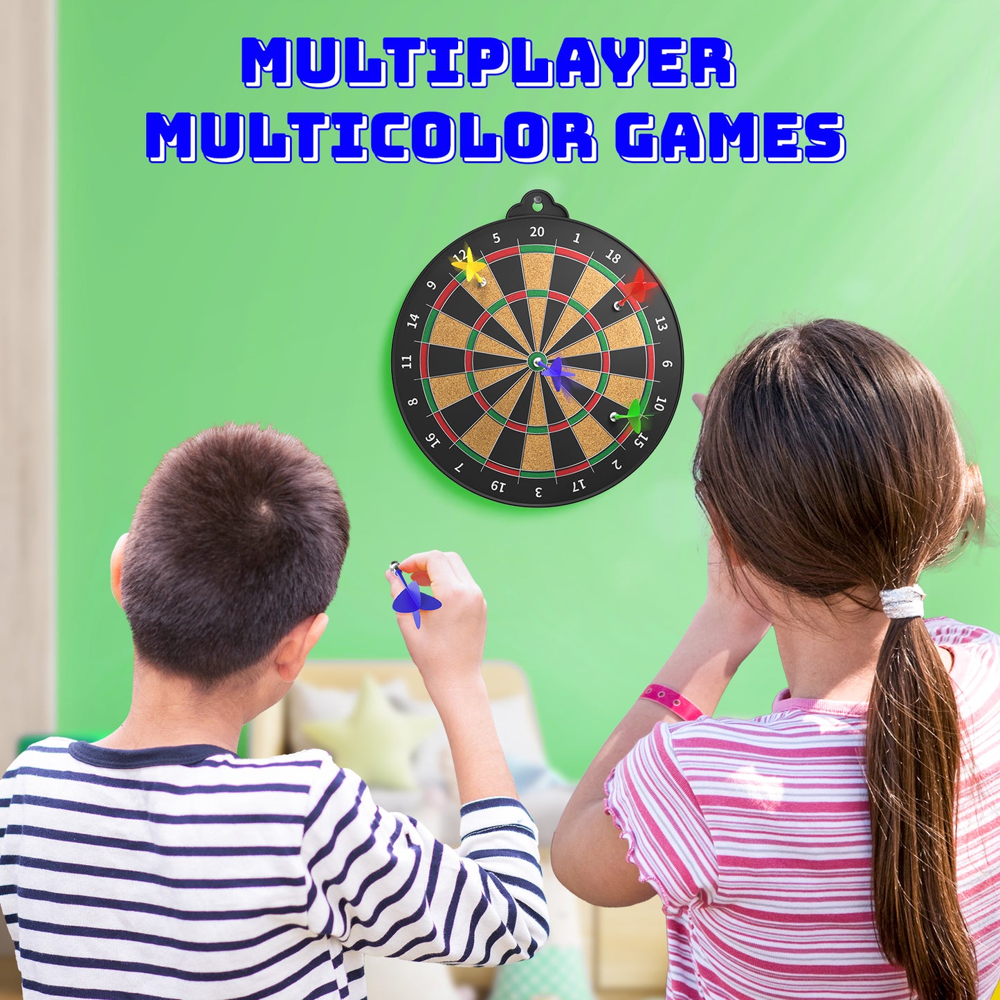 Magnetic Dart Board - 12pcs Magnetic Darts- Excellent Indoor Game and Party Games- Gifts for 5-12 Year Old Boy Kids