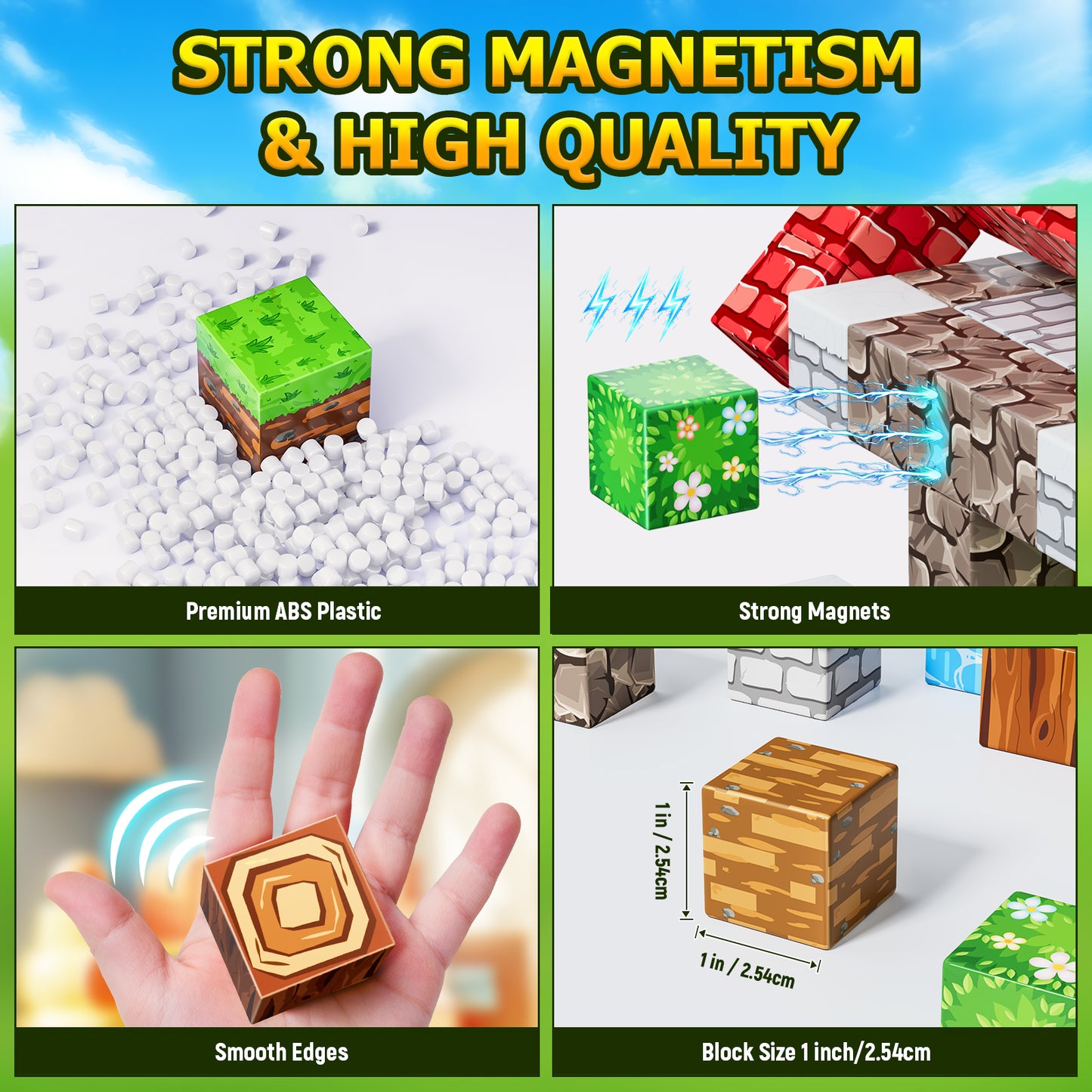 150PCS Magnetic Blocks, Building Cubes for Kids 3-12, Sensory Construction Toy for Boys Girls