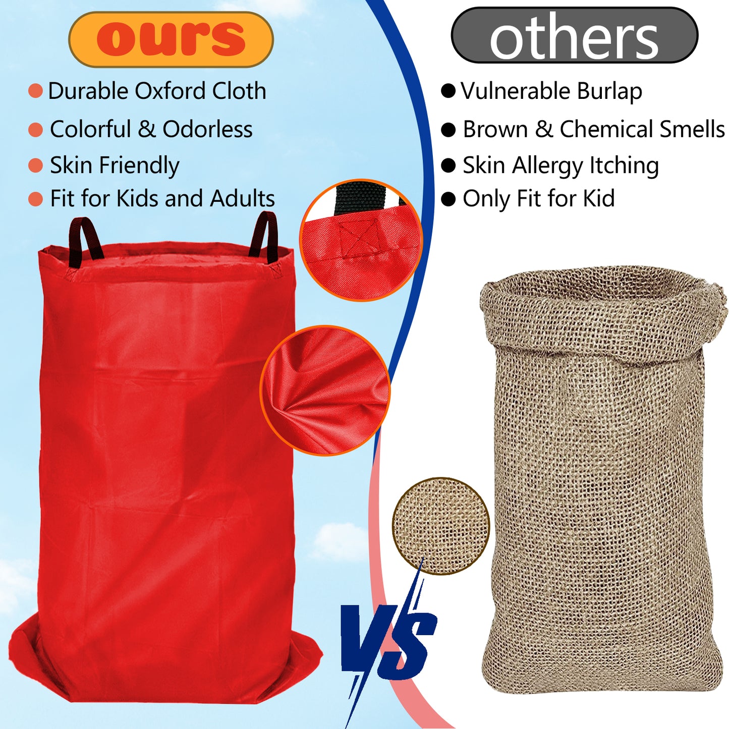 Potato Sack Race Bags, Egg Spoon Race, 3 Legged Races Bands,Bean bag Race， 32PCS Outdoor Games Sets for Birthday Party Field Day Family Reunion Carnival, Kids Adults Outside Yard Lawn Easter Game