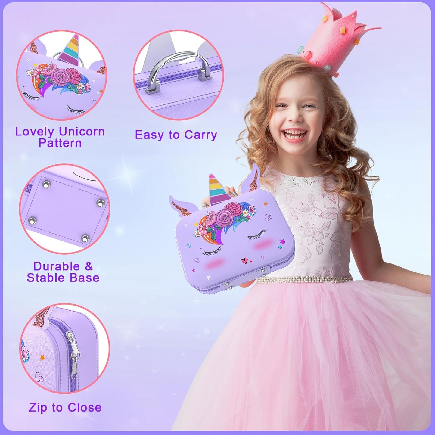 Kids Nail Polish Set for Girls, Non-Toxic Quick Dry Nail Art Salon Kit with Nail Dryer and Peelable Nail Polish,Ideal Gift Toys for Girls Age 3-12