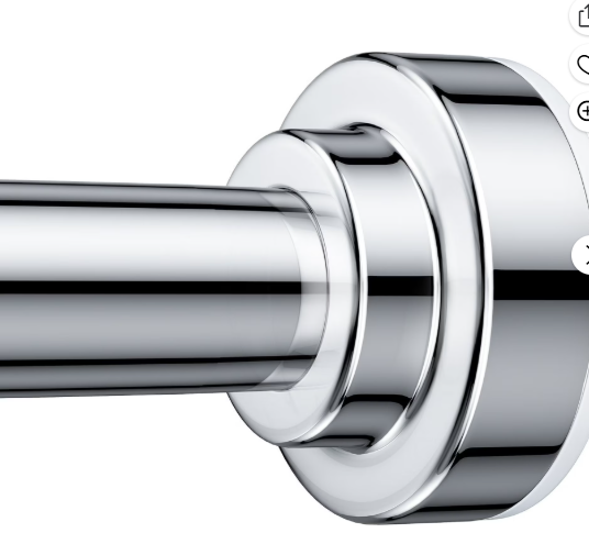 TITGIPE No Drill Telescopic Shower Curtain Rod | 26-76" Adjustable Spring Tension Rod with Anti-Skid Design | Rust-Resistant Stainless Steel for Bathroom