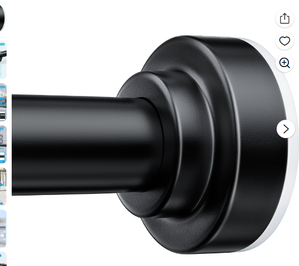 TITGIPE No Drill Telescopic Shower Curtain Rod | 26-76" Adjustable Spring Tension Rod with Anti-Skid Design | Rust-Resistant Stainless Steel for Bathroom