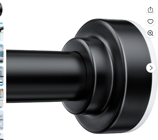 TITGIPE No Drill Telescopic Shower Curtain Rod | 26-76" Adjustable Spring Tension Rod with Anti-Skid Design | Rust-Resistant Stainless Steel for Bathroom