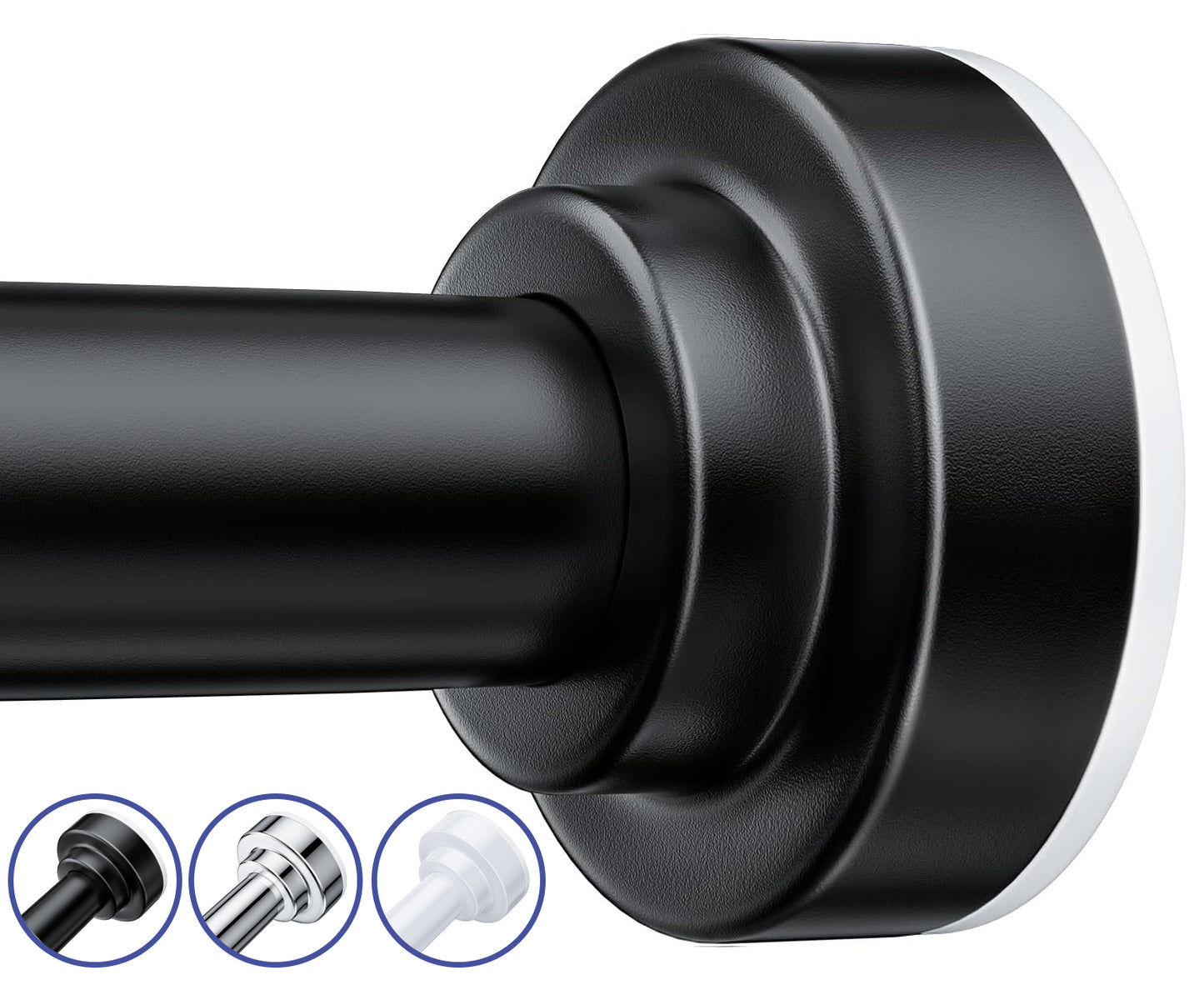 TITGIPE No Drill Telescopic Shower Curtain Rod | 32-68" Adjustable Spring Tension Rod with Anti-Skid Design | Rust-Resistant Stainless Steel for Bathroom