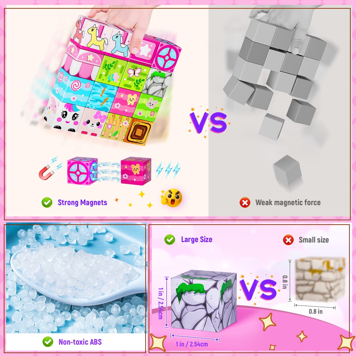 150PCS Princess Magnetic Building Blocks, Sensory Construction Toys for Girls Ages 3-10, Adorable Gift for Toddlers & Kids