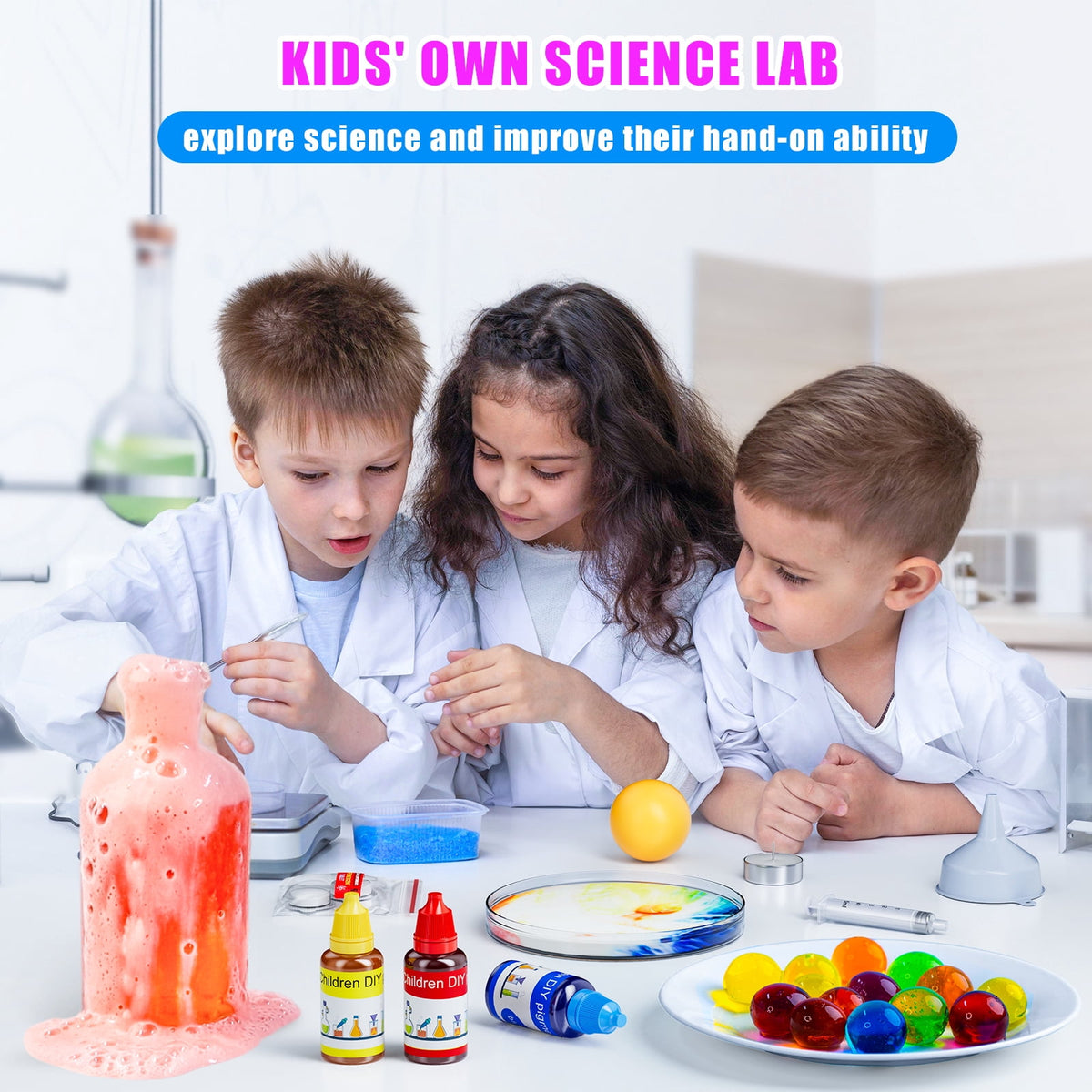 HXFOU 50 Lab Experiments Science Kits for Kids Age 6-12, STEM Projects Educational Science Kit Toys for Boys Girls, Learning Activities Christmas Birthday Gifts